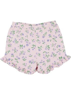 The Beaufort Bonnet Company Pink Floral Ruffle Baby Shorts